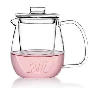 Juego de tazas de té sueltas, sistema de elaboración de hojas de té, tazas de vidrio gruesas con Infusor de té, cesta y tapa para uso en la oficina, 2022 - Product Image 2