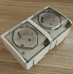 (YK407A) European style surface mounted electrical wall socket with grouding