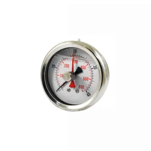 Vacuum Gauge 63mm All Stainless Steel Vacuum Pressure Gauge With Red Point