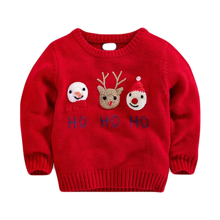 Weihnachts roter Pullover Vintage inspirierte Kleidung Jungen Pullover gepaart mit allem