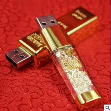 Promotional Business festival gifts gold plated USB