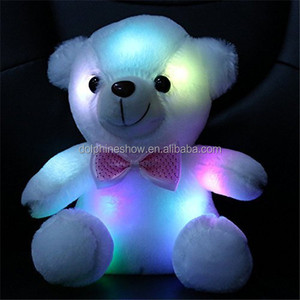 Valentine Gift Night Light up <strong>White</strong> Teddy Bear <strong>Plush</strong> <strong>Toy</strong> for Kids Custom Cute <strong>Stuffed</strong> Animal Soft <strong>Plush</strong> 30cm Led Teddy Bear
