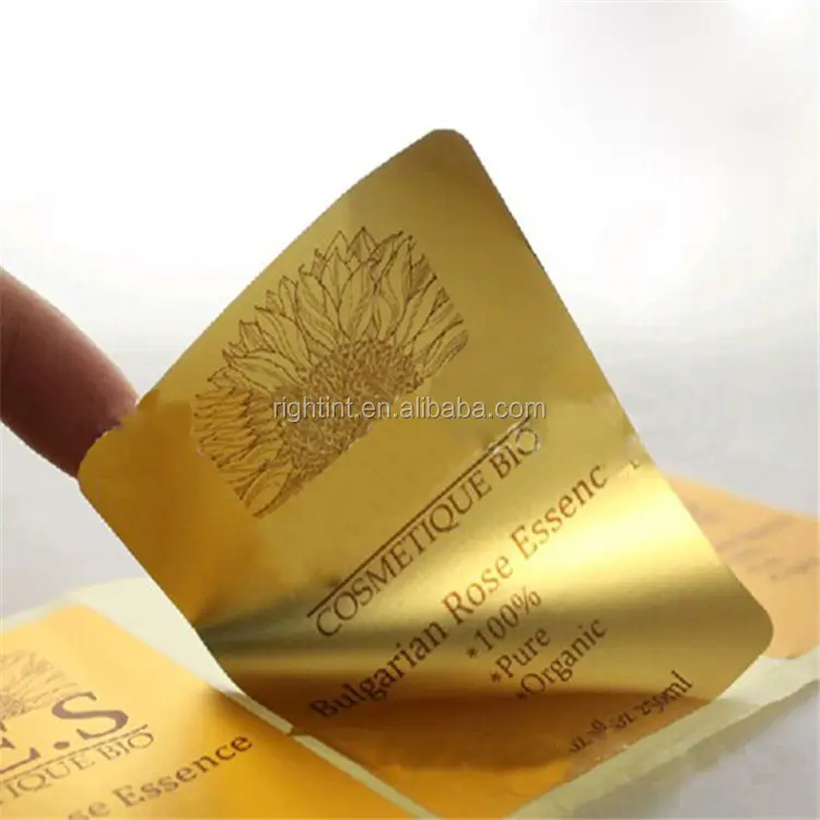 silver and golden self adhesive aluminum foil paper for printing sticker