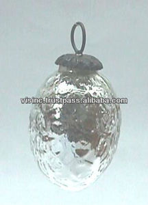 OMKAAR, adornos navideños colgantes de cristal coloridos elegantes, adorno de fiesta de 7,5 y 10 cm para celebraciones navideñas al aire libre - Product Image 2