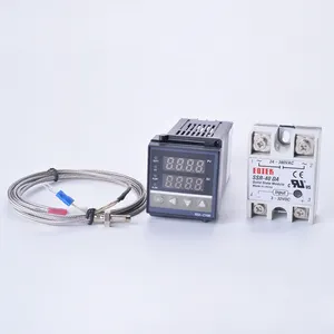 Digital PID Temperature Controller REX-C100 REX C100サーモスタット + 40DA SSR Relay + K Thermocouple 1メートルProbe RKC