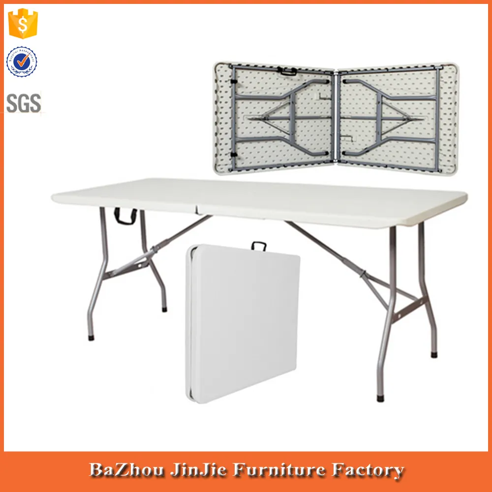 5ft plastic folding portable table with carry handles