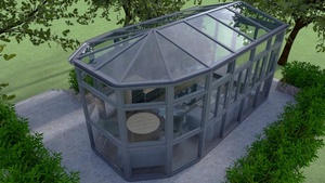 Trasporto libero di alluminio In Piedi di Vetro Sala Da <span class=keywords><strong>Sole</strong></span> Giardini D'inverno Passivo Casa - Product Image 2
