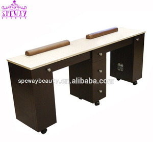 Speway Custom Modern Triple Seaters Manicure <strong>Table</strong> Simple Marble Top Salon <strong>Nail</strong> <strong>Table</strong> Triple Seat <strong>Nail</strong> <strong>Table</strong> - Product Image 4