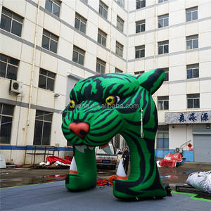 Arche gonflable <span class=keywords><strong>pas</strong></span> chère en forme de tigre, arche gonflable de dessin animé, arche de ligne d'arrivée gonflable pour la publicité - Product Image 1