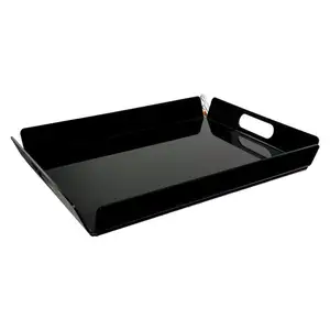 Personalizado al por mayor moderno grande negro rectángulo acrílico panadería escaparate bandejas Hotel <span class=keywords><strong>desayuno</strong></span> <span class=keywords><strong>bandeja</strong></span> <span class=keywords><strong>cama</strong></span> <span class=keywords><strong>bandeja</strong></span> - Product Image 1