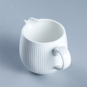 Offre Spéciale moderne élégant hôtel restaurant blanc pot en céramique pot à lait tasse et soucoupe expresso café table à thé tasse ensemble