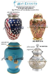 Elegante urna de cremación artística de latón, tributo conmemorativo digno para honrar las cenizas de los seres queridos, suministros funerarios - Product Image 2