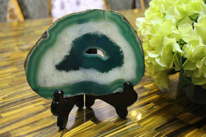 Doğal Taş Türü akik taşı Dilim bardak altlığı takımı/fincan altlığı/Sanat Zanaat - Product Image 5