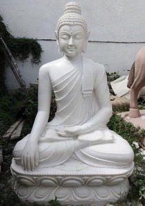 Grande Scultura Religiosa in Marmo Bianco, <span class=keywords><strong>Statua</strong></span> in <span class=keywords><strong>Pietra</strong></span> Scolpita del Signore Shiva - Product Image 4