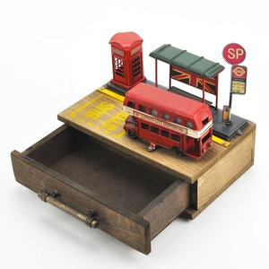 Muebles artesanales de Metal rústico hechos a mano con cabina de teléfono de autobús de <span class=keywords><strong>Londres</strong></span>, organizador de <span class=keywords><strong>Bar</strong></span>, cajones, suministros artesanales, caja de almacenamiento, gabinete - Product Image 5