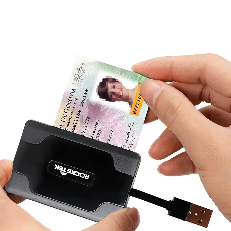 Rocketek EMV USB Smart Card Reader/CAC Umum Akses Card Reader Writer dengan ROHS