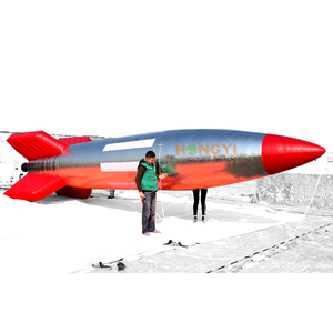 Direkt ab Werk aufblasbares Raketenmodell Riesiger Raketenballon Werbeaktionen Ausstellung Requisiten Brauch - Product Image 1