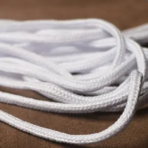 连帽衫配件5毫米涤棉混纺圆形扁平拉绳绳