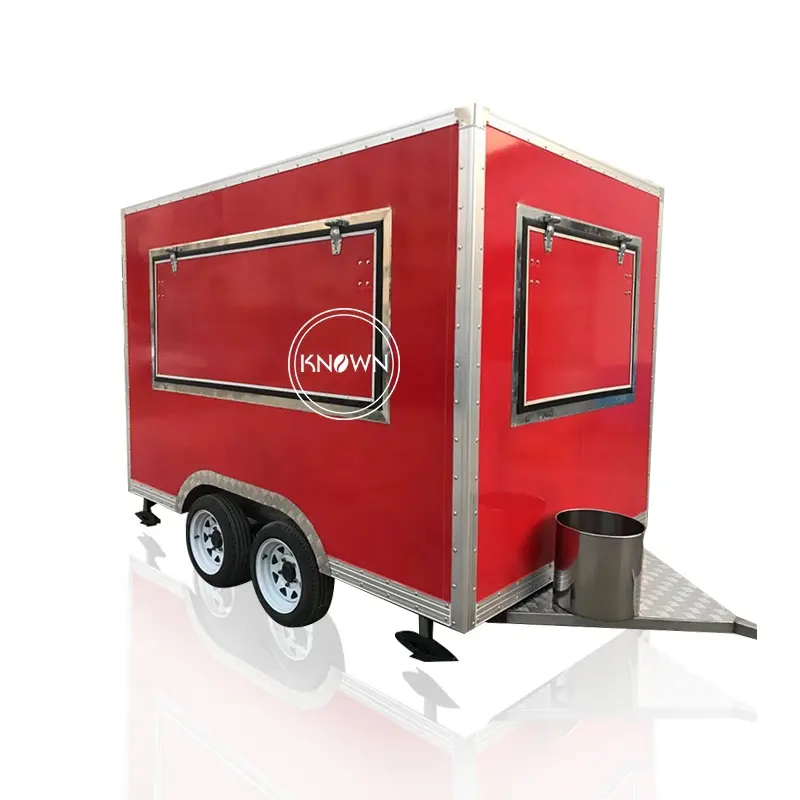 2024 Personalizado Fast Food Van Trailer para Venda Snack Hot Hog Mobile Street Kitchen Food Truck Cart