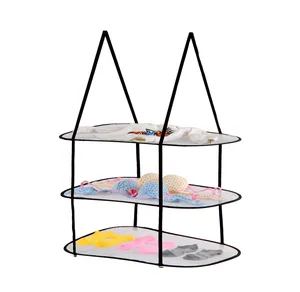 Underwear Hanger Tiered Organizer Clothes Stackable Mesh Laundry Drying Rack
