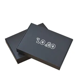 OEM ODM黑色盖子免费环保小Cajas De Emballage个性化纸板奢华礼品服装包装盒，带有定制徽标