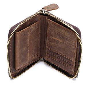 Wb1677 <strong>Mens</strong> Genuine Leather Coin <strong>Wallet</strong> <strong>Zip</strong> Around <strong>Wallets</strong> with Credit Card - Product Image 3