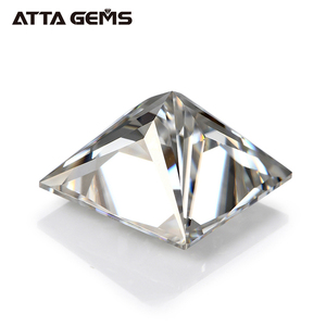 أحجار كريمة بالجملة، ماسة مويسانيت بيضاء بقطع أميري مربع - Product Image 3