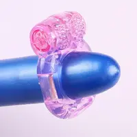 Cock Penis Ring Vibrator Silicone Rubber Male Products Strong Vibration Delay Ejaculation Cock Ring for Men Adult Sex Toy