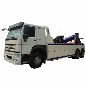 Sinotruk HOWO 6x4 10 wheeler recovery wrecker truck 25 tons Rotator Road Wrecker Towing Truck for India