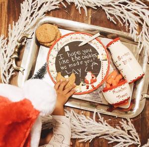 Assiettes de noël en céramique, ensemble d'assiettes, biscuits pour le <span class=keywords><strong>Message</strong></span> de noël, pot de lait et renne, - Product Image 2