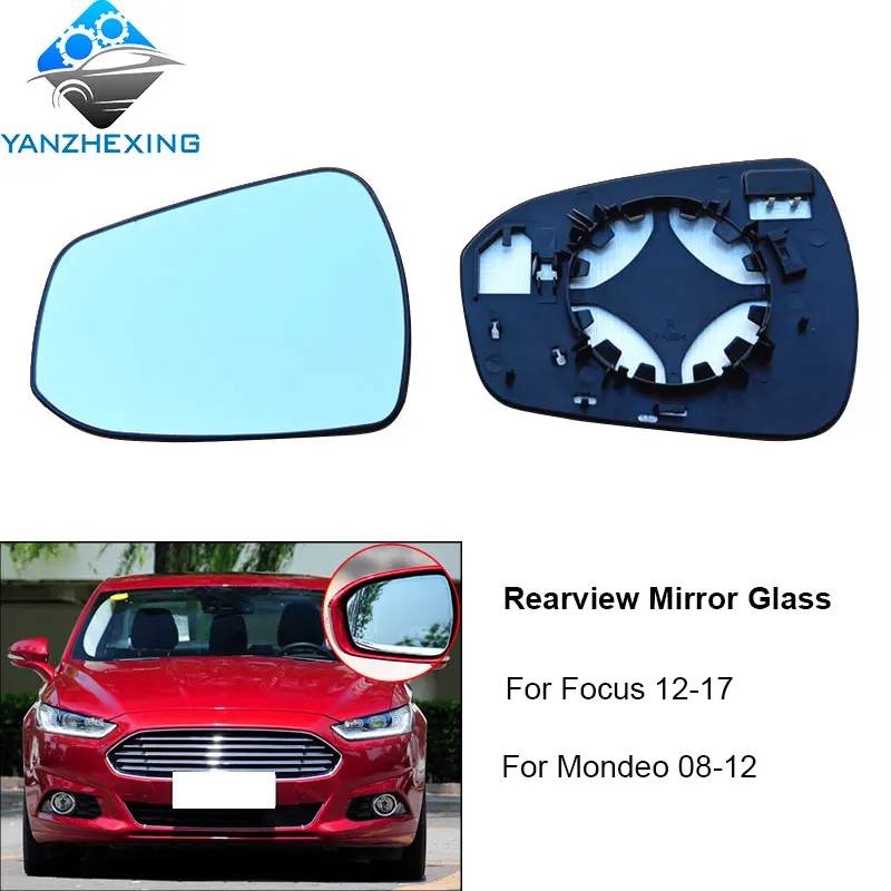 YZX Con riscaldata di Retrovisione Lente In Vetro A Specchio Per Ford Focus 2012-2017 Per Mondeo 2008-2012 Al di Fuori retrovisore specchio di vetro