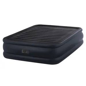 2 In 1Built-in Air Pump Inflatable Folding Air Bed With Flocking