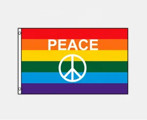 3X5 Huruf Simbol Perdamaian Pelangi Bendera Kebanggaan Gay