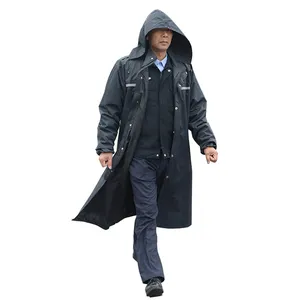 Heavy polyester Rain Wear Rainproof windbreaker with lining Reflective Tape thickening Raincoat