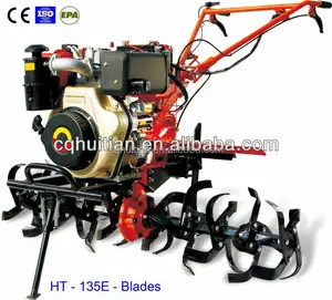 Air-cooled Diesel HT135 9HP Cheap Tiller with Rotary Blades