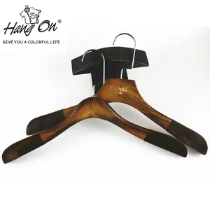 Luxury branded garment hanger wood hangers customized logo hanger