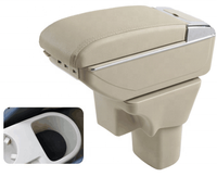 Jueshyun dai — accoudoir de voiture avec 7 interface USB, boîte de rangement, accessoire de rééquipement, Double couche surélevée, noir