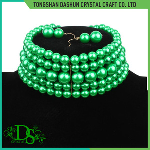 <strong>Black</strong> <strong>Pearl</strong> <strong>Necklace</strong> Designs, Glass <strong>Pearls</strong> Indian Statement <strong>Necklace</strong> - Product Image 2