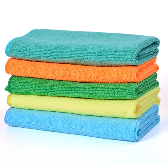 China fabricante proveedor tela toalla microfibra especial Toalla de limpieza