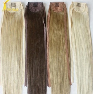 Extension capillaire en queue de cheval pour femmes, 100% <span class=keywords><strong>cheveux</strong></span> naturels indiens remy, qualité supérieure, bon marché, prix de gros, double trame, avec <span class=keywords><strong>clips</strong></span> - Product Image 3