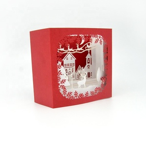 Tarjeta de Felicitación Navideña Emergente Cortada con Láser - Product Image 3