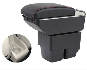 Consola Central de Lujo Daiao para Auto, Caja de Almacenamiento con Cargador USB y Diseño Giratorio para VW Jetta/<span class=keywords><strong>Skoda</strong></span> Superb <span class=keywords><strong>Fabia</strong></span> Octavia - Product Image 3
