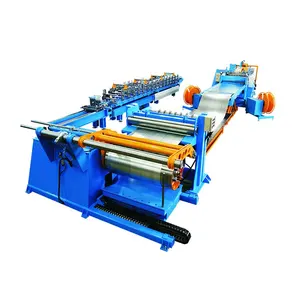 2024 automatic PLC control slitting line cutting to length machine for plate uncoiling, leveling, slitting and rewinding