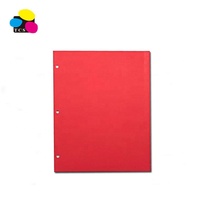 Porte-documents en papier de haute qualité, format A4, avec deux poches et 3 anneaux, de couleur assortie, de la marque TCS, respectueux de l'environnement, avec inscription rouge « A »