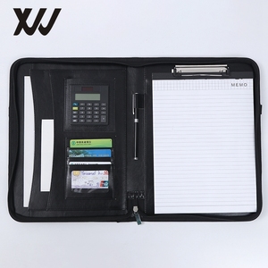 Luxury A4 Multifunction PU Portfolio <strong>File</strong> <strong>Case</strong> with Handle and Zipper Custom Logo Manager <strong>File</strong> Folder and Calculator - Product Image 5