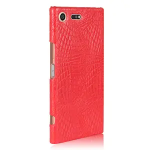 Shockproof Luxury Crocodile Pattern Pc Leather Mobile Phone Case For Sony Xperia Xz1 Compact Back Cover