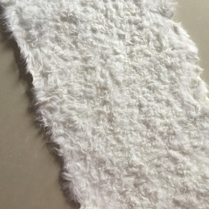 Plaque en fourrure d'agneau pour cheveux, blanche, naturelle et bouclée, 1 pièce - Product Image 2