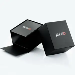 elegant black paper wrist watch packaging design
