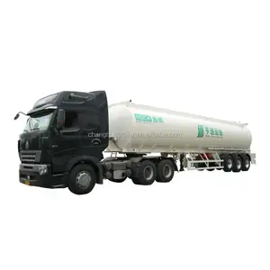 Ekspor Ke Arab Saudi 3 Axle 46000 Aluminium Tanker Semi Trailer untuk Mengangkut Susu/Air/Minyak Goreng