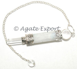 งานฝีมือหินคริสตัลบำบัดหินมูนสโตนสีรุ้งจี้คริสตัล3ชิ้น - Product Image 1